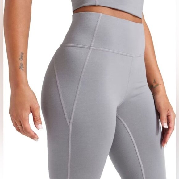 Allbirds Natural Leggings Midrise Compressive Skinny ankle Tights Gray Gust Sz S - Picture 6 of 16